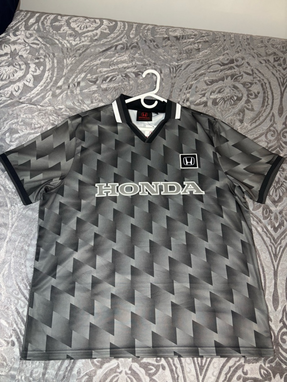 Honda Men's Black Geometric Logo Jersey